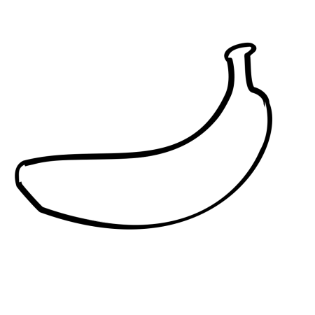 Банан раскраска для детей