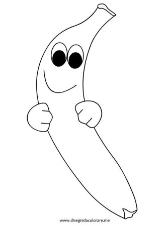 Банан раскраска