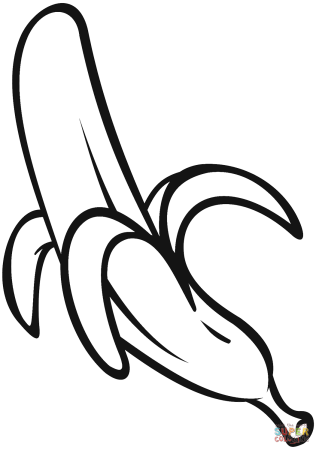 Банан раскраска для детей