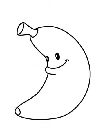 Банан раскраска