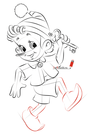 Буратино Артемон Пьеро раскраска