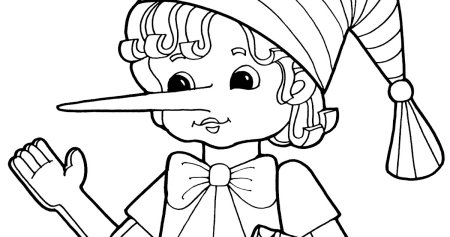 Персонажи Пиноккио Дисней карандашом