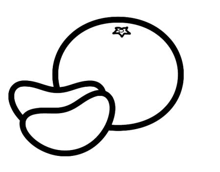 Мандарин раскраска