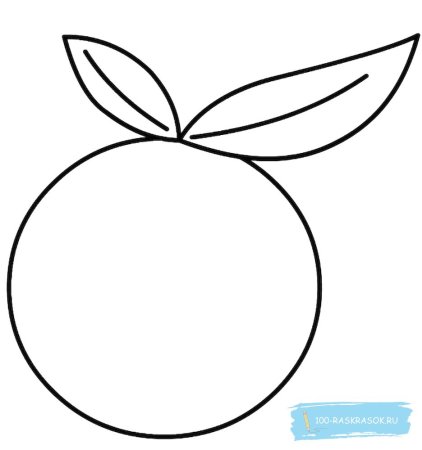 Апельсин раскраска