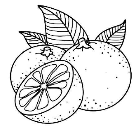 Апельсин раскраска для детей