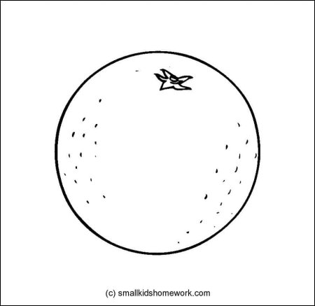 Апельсин раскраска