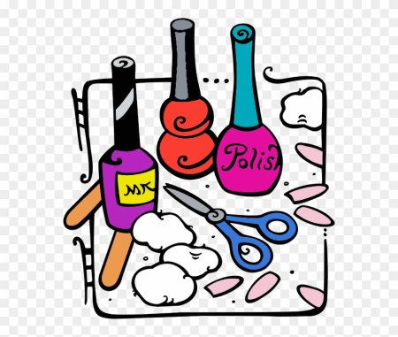 Маникюр с рисунком штампами