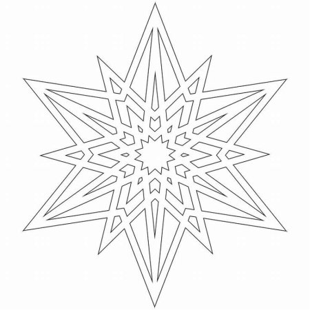 Снежинка трафарет для вырезания