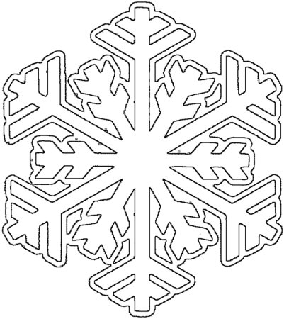 Снежинка трафарет для вырезания
