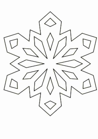 Снежинка раскраска для детей