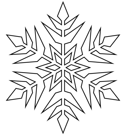 Снежинка раскраска