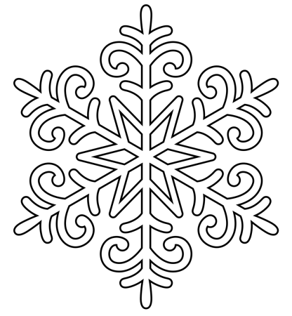 Снежинки карандашом