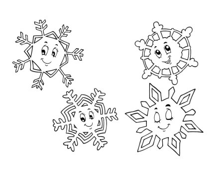 Снежинка трафарет для вырезания