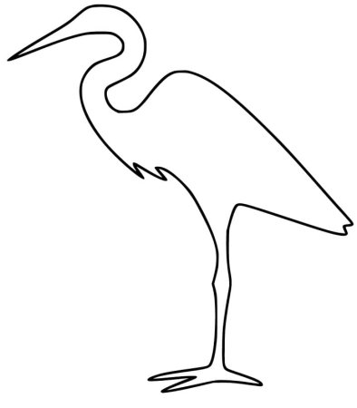 Цапля контур