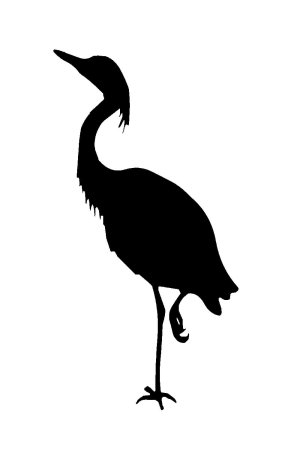 Журавль силуэт