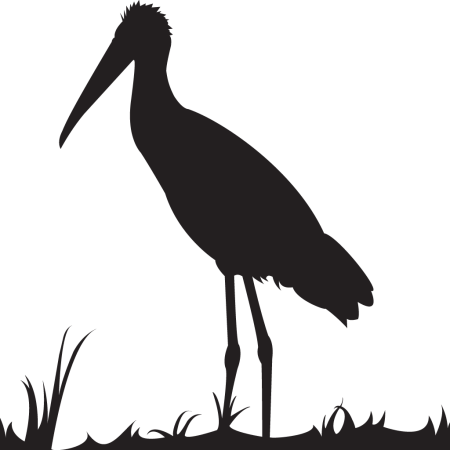 Цапля силуэт