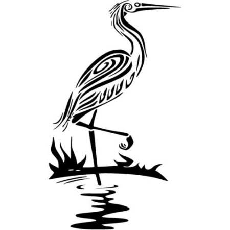 Цапля стилизованная