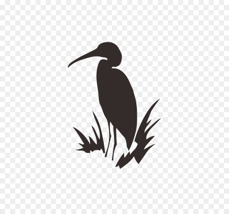 Силуэт серой Цапли