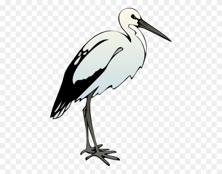 Аист трафарет