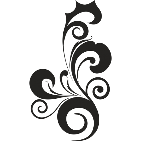 Трафарет завитки для декора