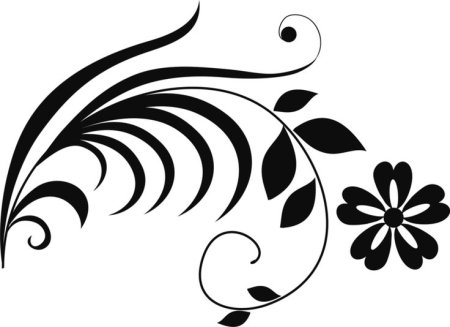 Простой цветочный орнамент