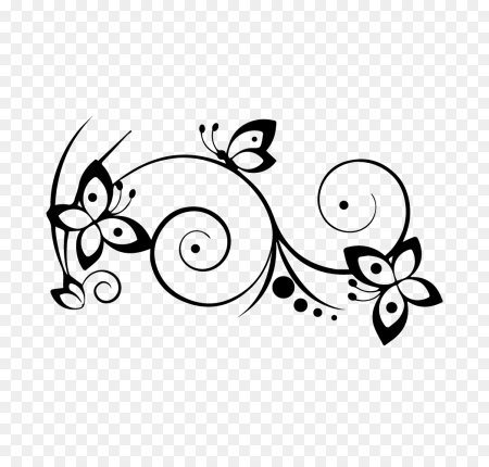 Узор завитки цветы