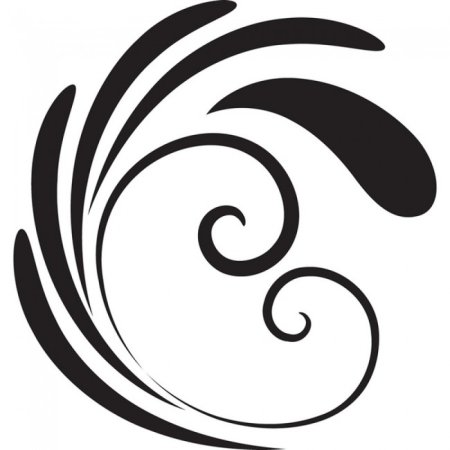 Завитки трафарет