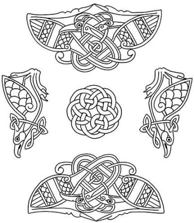 Языческие узоры и орнаменты трафареты