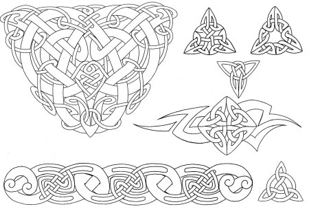 Кельтский орнамент птицы