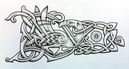 Скандинавские узоры и орнаменты для резьбы по дереву