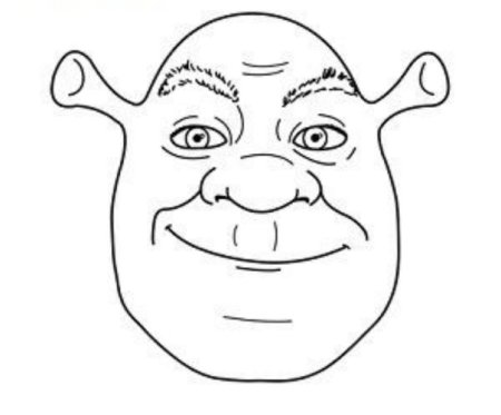 Шрек раскраска лицо