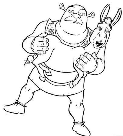 Шрек раскраска