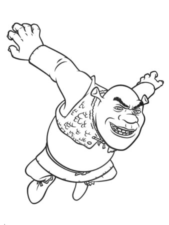 Шрек раскраска