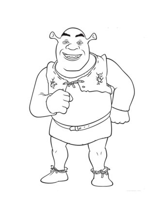 Шрек раскраска