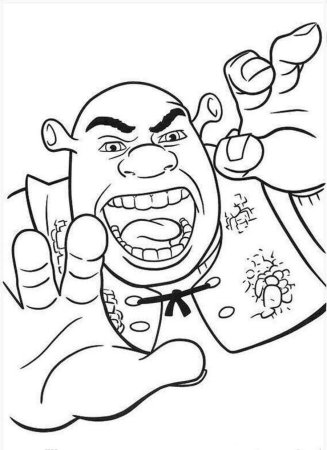 Новогодний Шрек раскраска