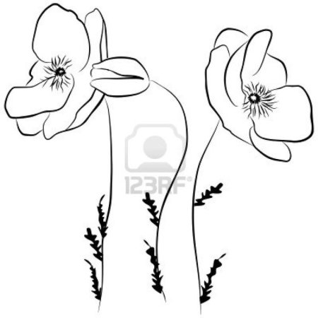 Мак трафарет для вырезания