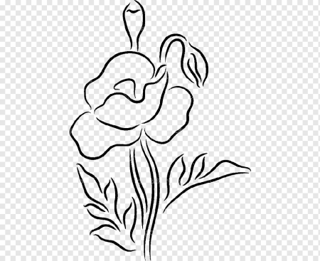 Трафареты маков для декора