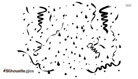 Конфетти черно-белое