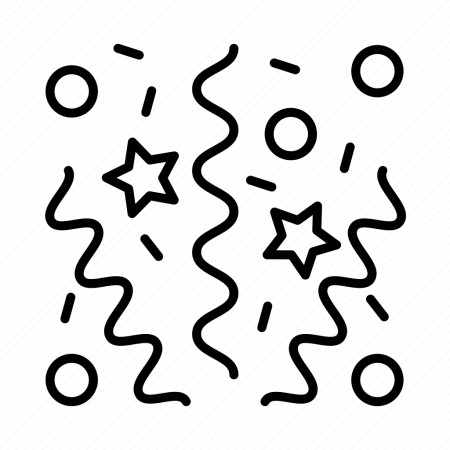 Конфетти раскраска