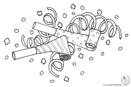 Конфетти раскраска