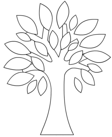 Дерево раскраска для детей
