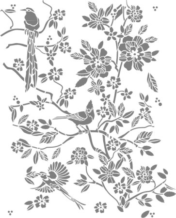 Шинуазри трафарет