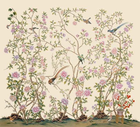 Синяя Сакура трафарет