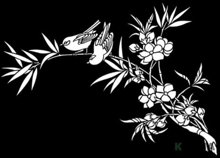 Шинуазри трафарет