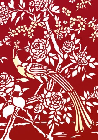 Шинуазри на белом фоне