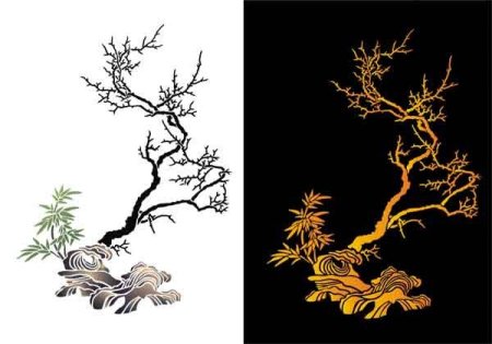 Шинуазри трафарет