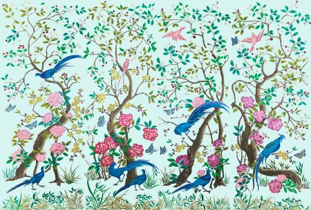 Шинуазри трафарет