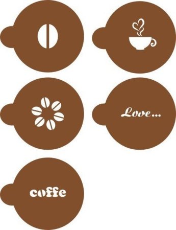 Рисунки на кофе трафареты