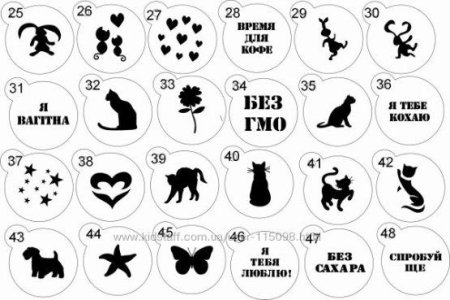 Шаблоны для рисунка кофе