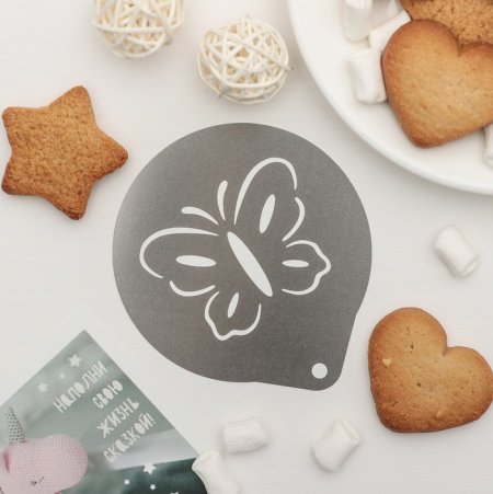 Трафарет кофе с выпечкой